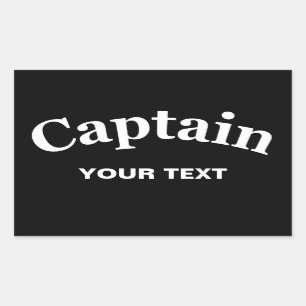 STICKER RECTANGULAIRE CAPITAINE - PERSONNALISABLE