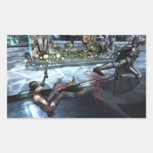 Sticker Rectangulaire Capture d'écran : Harley vs Batman