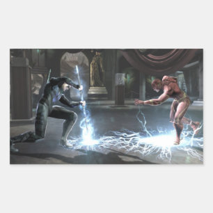 Sticker Rectangulaire Capture d'écran : Nightwing vs Flash