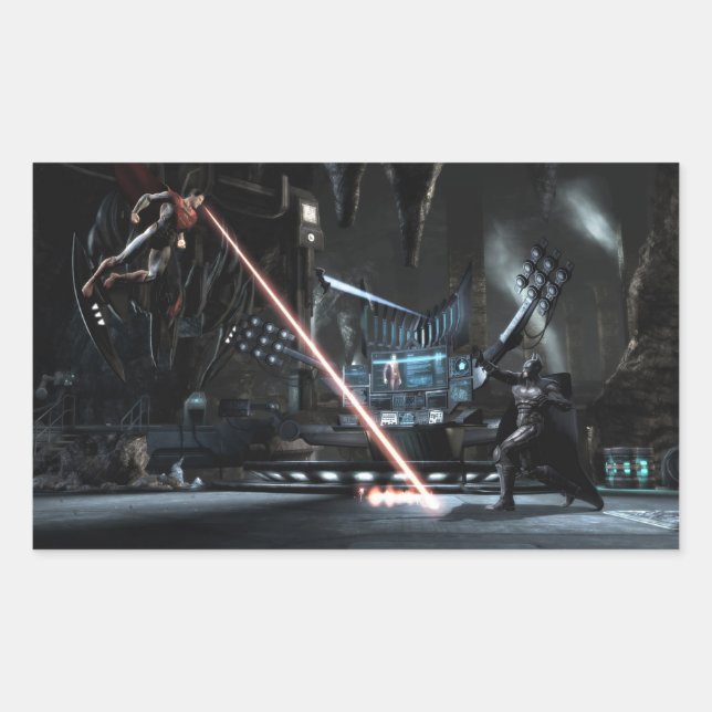 Sticker Rectangulaire Capture d'écran : Superman vs Batman (Devant)