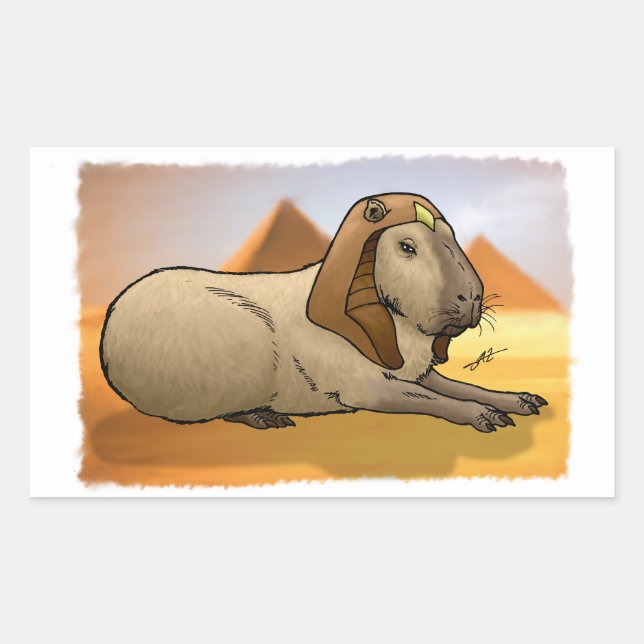 Sticker Rectangulaire Capybara Sphinx (Devant)
