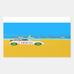 Sticker Rectangulaire Car of Pou