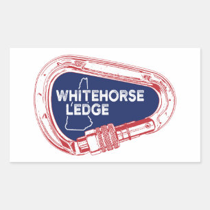 Sticker Rectangulaire Carabiner d'Escalade Whitehorse Ledge New Hampshir