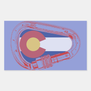 Sticker Rectangulaire Carabiner Escalade du Colorado