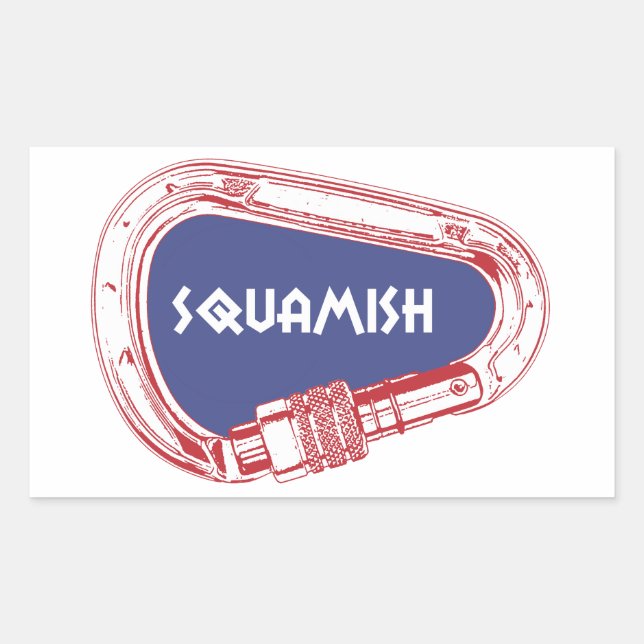 Sticker Rectangulaire Carabinier Escalade Squamish (Devant)