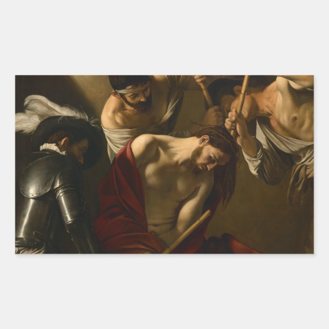 Sticker Rectangulaire Caravaggio - La Crowne aux Epines (Devant)