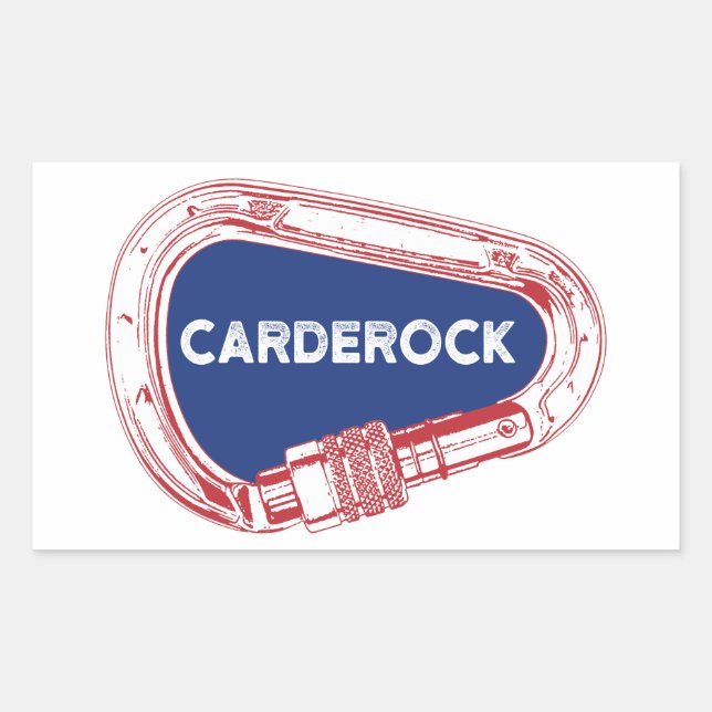 Sticker Rectangulaire Carderock Escalade Carabiner (Devant)