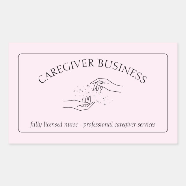 Sticker Rectangulaire Caregiver Caregiving Adult Out patient Home Nurse (Devant)