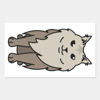 Sticker Rectangulaire Caricature de chat au Maine Coon