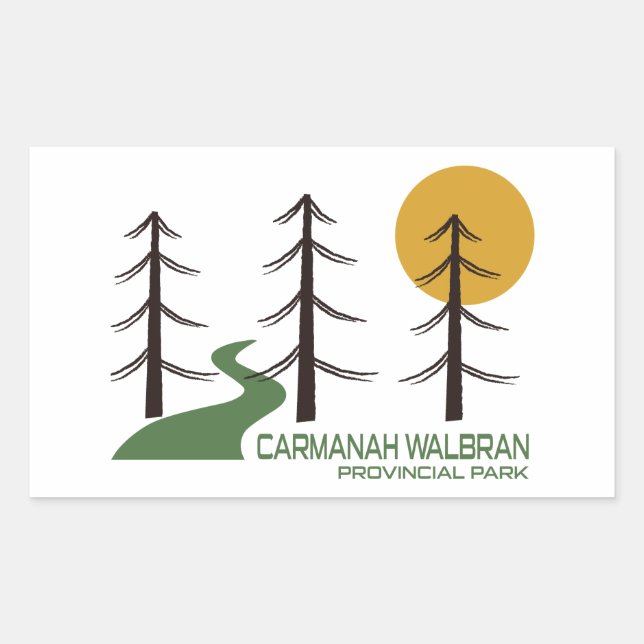 Sticker Rectangulaire Carmanah Walbran Provincial Park Trail (Devant)
