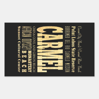 Sticker Rectangulaire Carmel City of California Typographie Art