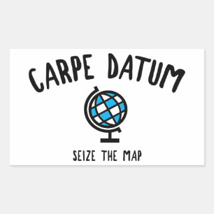 Sticker Rectangulaire Carpe Datum Saisir La Carte