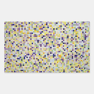 Sticker Rectangulaire Carreaux de petit Carré multicolores