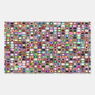 Sticker Rectangulaire Carrelage Mosaïque Funky Motif Aux Tons Bijoux