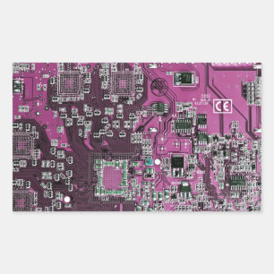 Sticker Rectangulaire Carte circuit imprimé circuit imprimé circuit viol