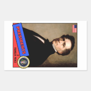 Sticker Rectangulaire Carte de baseball de Franklin Pierce