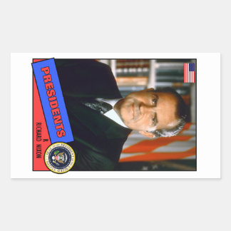 Sticker Rectangulaire Carte de baseball de Richard Nixon