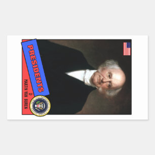 Sticker Rectangulaire Carte de baseball Martin Van Buren