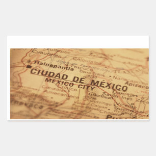 Sticker Rectangulaire Carte de cru de MEXICO