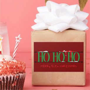 Sticker Rectangulaire Carte de Noël Elf Shenanigans