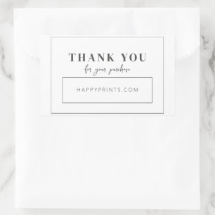 Sticker Rectangulaire Carte de remerciement d'affaires minimaliste moder