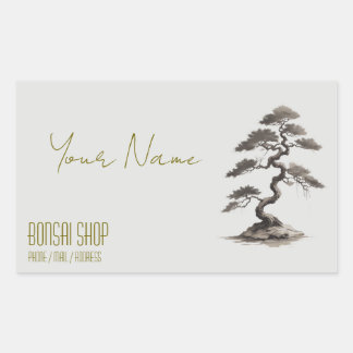 Sticker Rectangulaire Carte de visite de magasin de fleurs