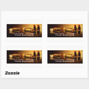 Sticker Rectangulaire Carte de visite Golden Cartidges
