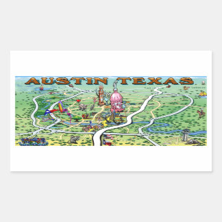 Sticker Rectangulaire Carte des loisirs Austin