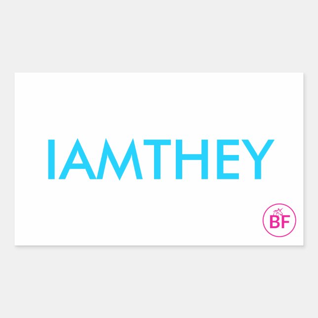 Sticker Rectangulaire Carte IAMTHEY (Devant)