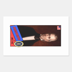 Sticker Rectangulaire Carte James K. Polk de baseball