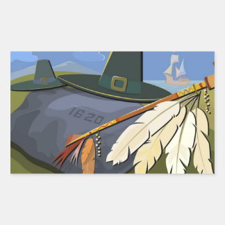 Sticker Rectangulaire Carte postale Jour d'Action de grâce