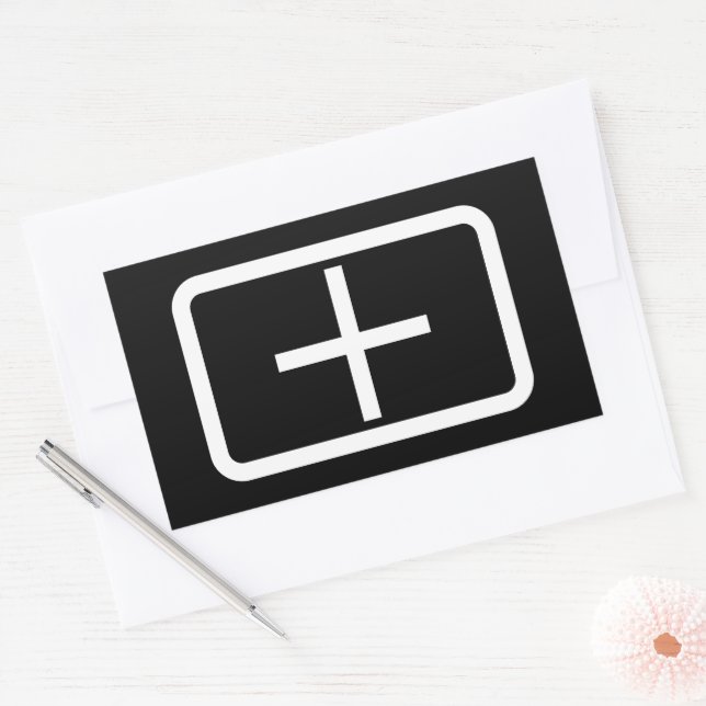 Sticker Rectangulaire Carte Zener | Connexion Plus (Enveloppe)