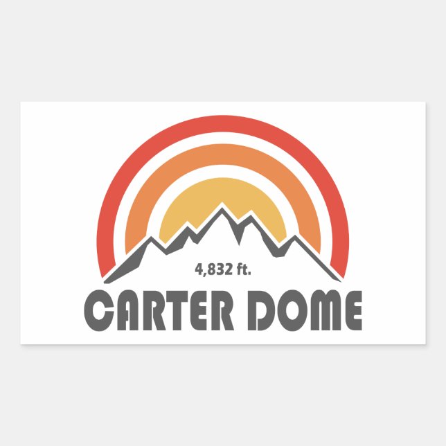 Sticker Rectangulaire Carter Dome New Hampshire (Devant)