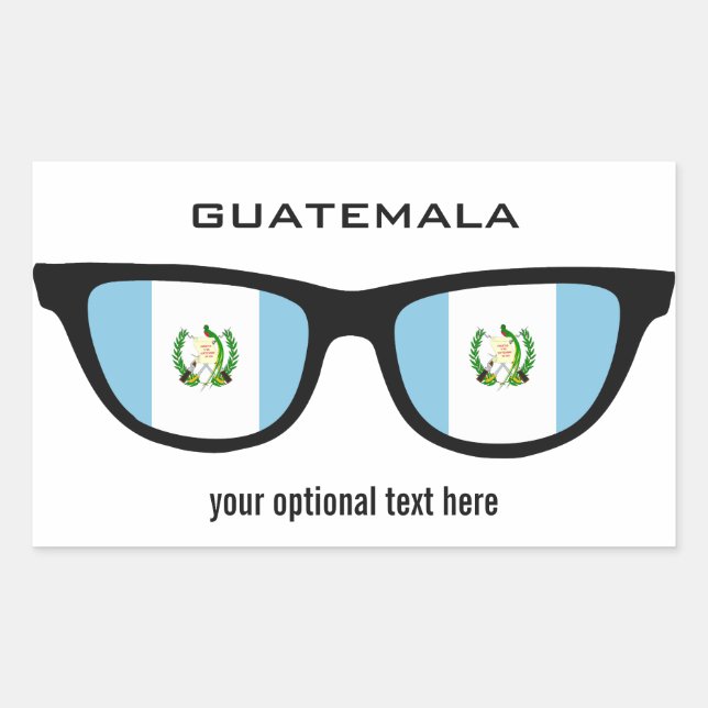 Sticker Rectangulaire Cartes spéciales Guatemala Shades (Devant)