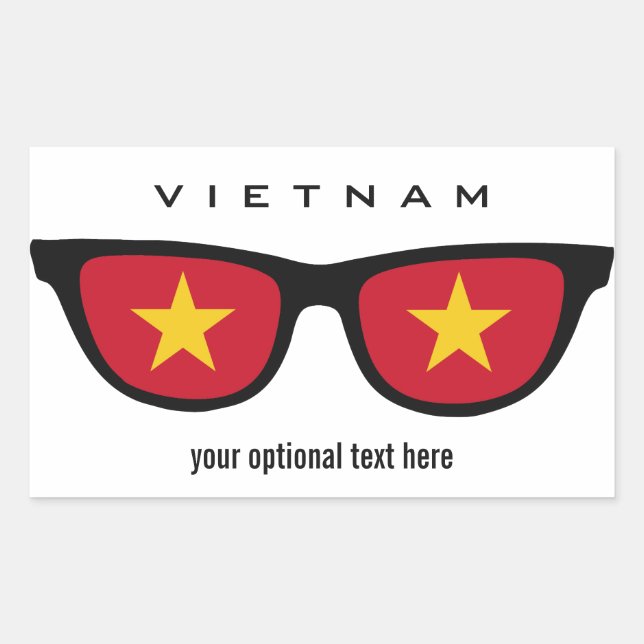 Sticker Rectangulaire Cartes spéciales Vietnamese Shades (Devant)