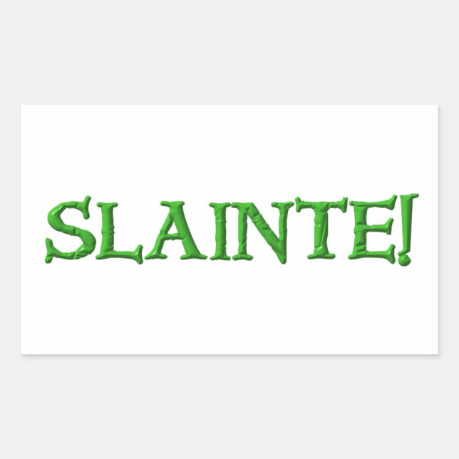 Sticker Rectangulaire Cartons de rectangle de slainte (Devant)