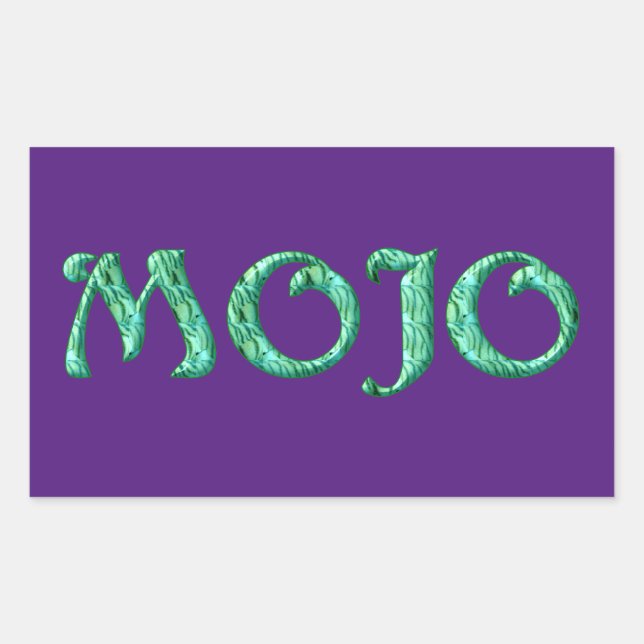 Sticker Rectangulaire Cartons mojo rectangle violet (Devant)