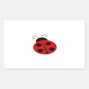 Sticker Rectangulaire Cartoon Lady Bug