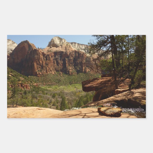 Sticker Rectangulaire Cascade aux Emerald Pools dans le parc national de (Devant)