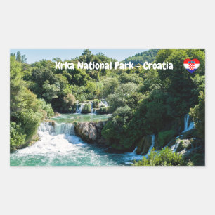 Sticker Rectangulaire Cascade dans le Parc national de Krka - Dalmatie,