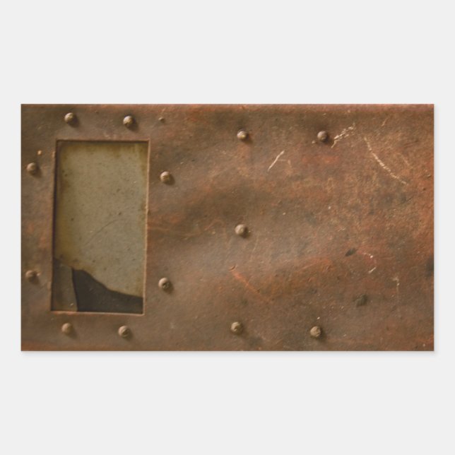 Sticker Rectangulaire Casque de soudage rouillé (Devant)