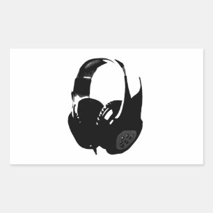 Sticker Rectangulaire Casque Pop Art