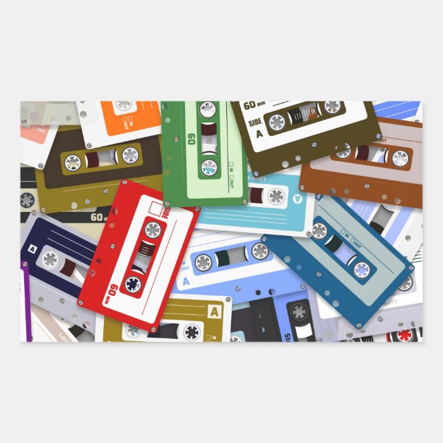 Sticker Rectangulaire Cassette (Devant)