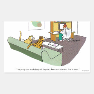 Sticker Rectangulaire Cat Talk