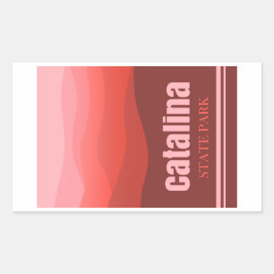 Sticker Rectangulaire Catalina State Park Arizona Red Hills