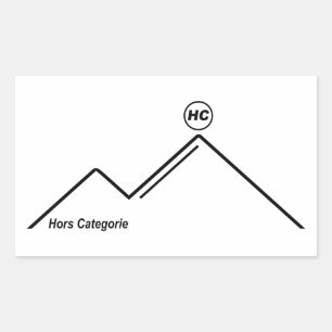 Sticker Rectangulaire Catégories Hors Mountain Climb Cycling