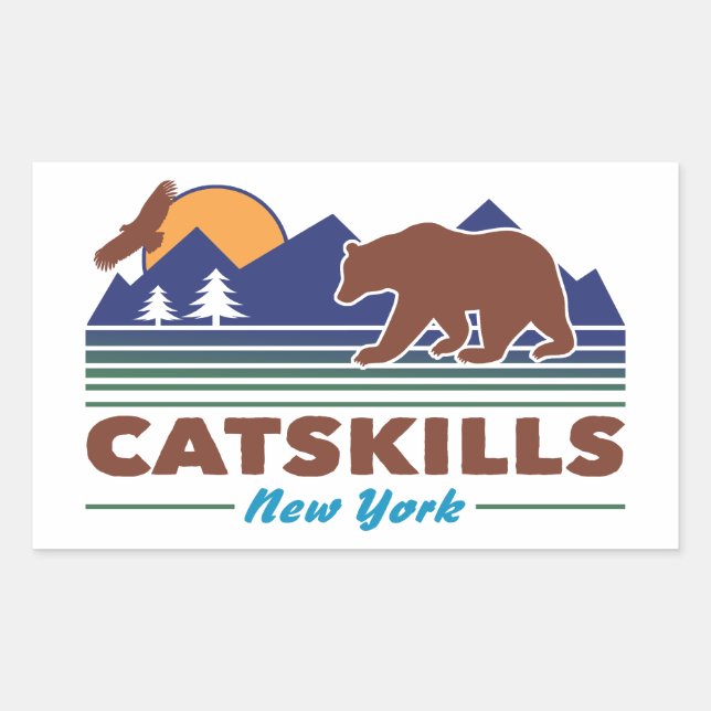 Sticker Rectangulaire CatSkills New York (Devant)