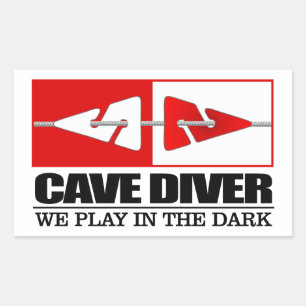 Sticker Rectangulaire Cave Diver (LM)