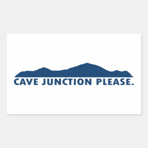 Sticker Rectangulaire Cave Junction Oregon S'il vous plaît