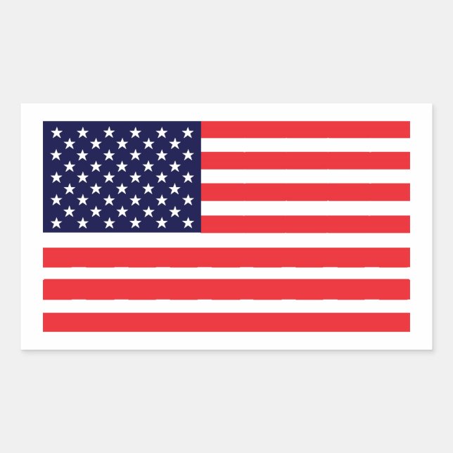 Sticker Rectangulaire Ce drapeau américain (Devant)